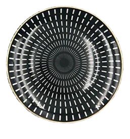 Plato Pan Negro Puntos