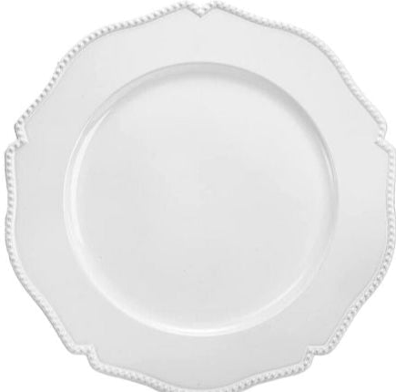 Bajo Plato Filo Puntos Blanco