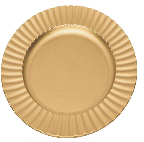 Plato Base Dorado Ondas