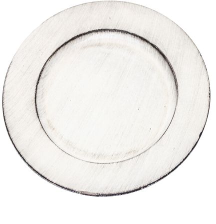 Plato Base Rayas Gris