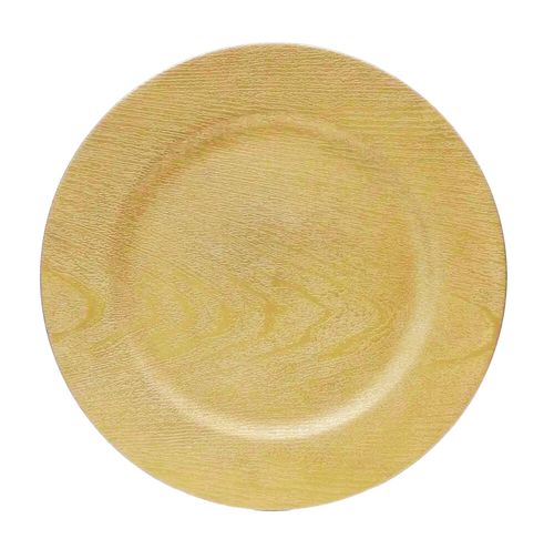 Plato Base Dorado Madera