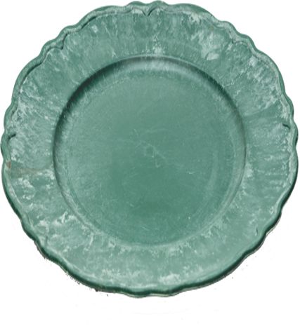 Plato Base Verde Ondas