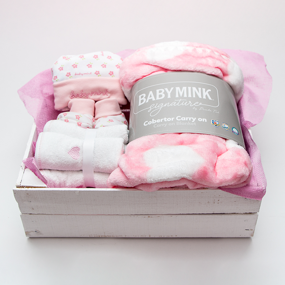 CANASTA BABY MINK ROSA