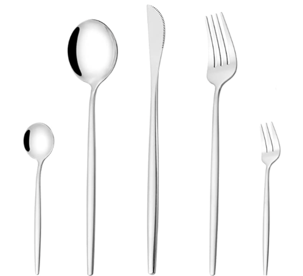 Juego Plata Matte 5 piezas