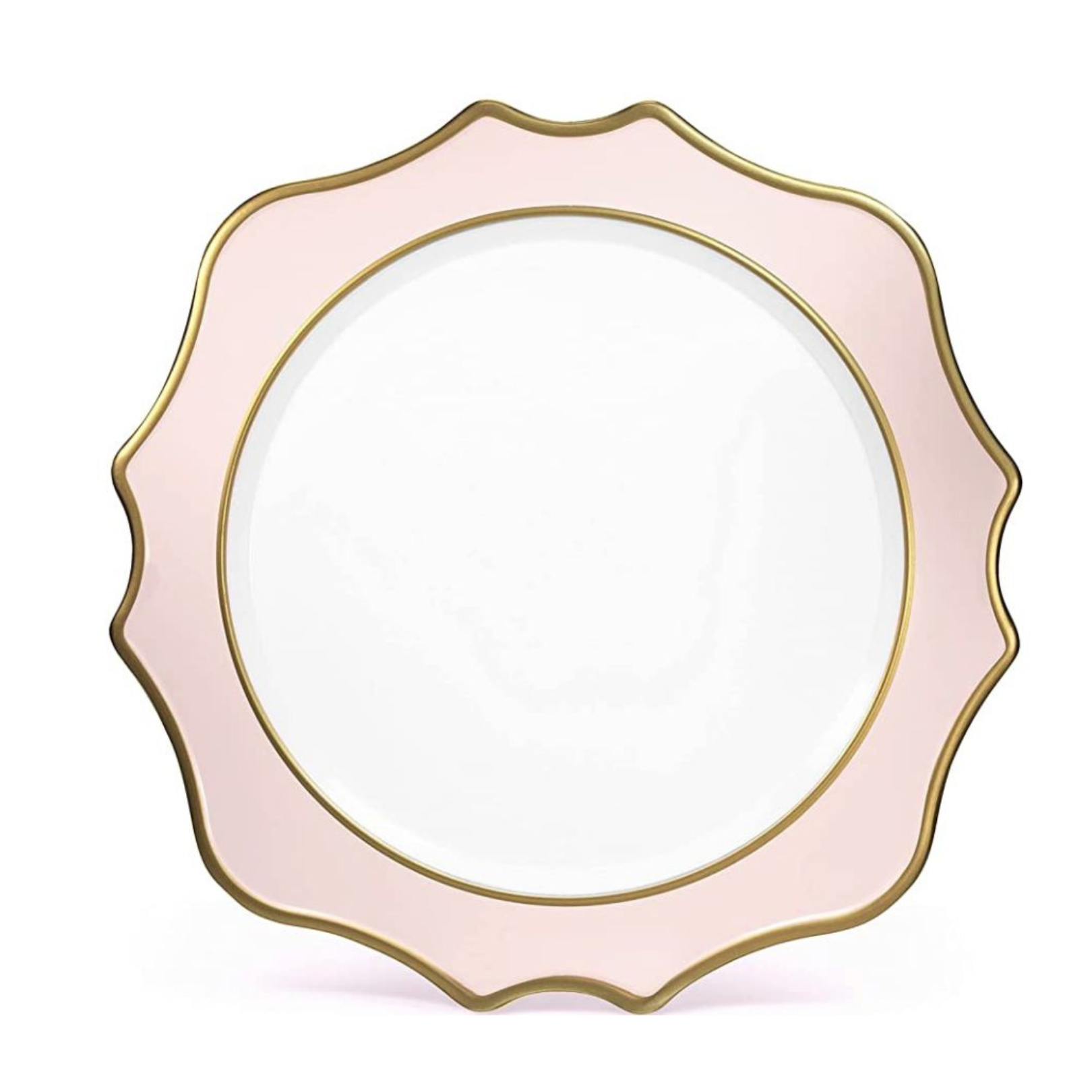 Bajo Plato Filo Dorado Rosa