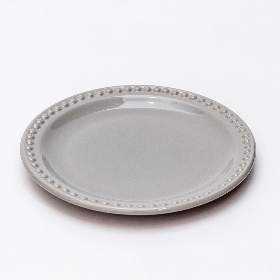 Vajilla Puntos Gris