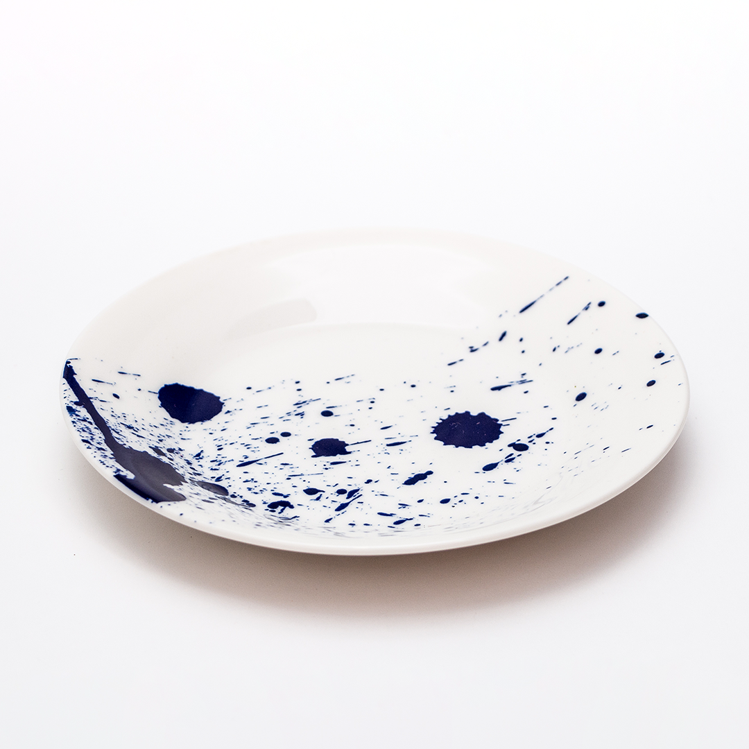 Set de 6 Platos Pan Azules Combinado