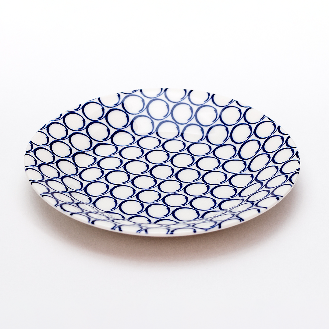 Set de 6 Platos Pan Azules Combinado