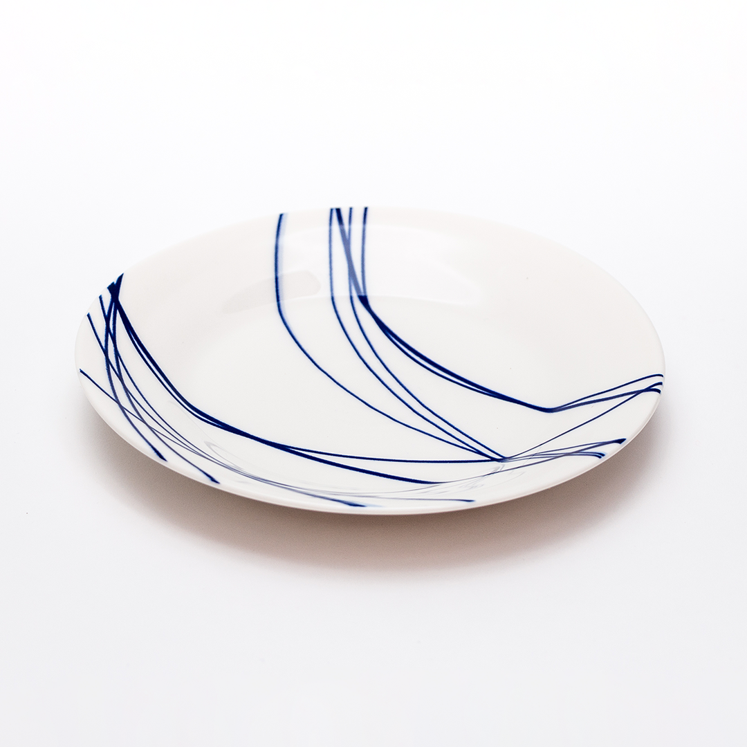 Set de 6 Platos Pan Azules Combinado