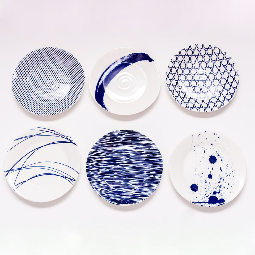 PLATO PAN ESTAMPADO AZUL (6 MODELOS)