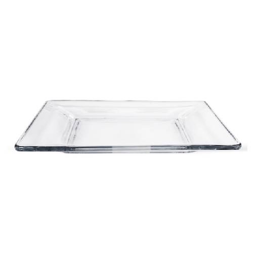 Platón Cristal Cuadrado Grande