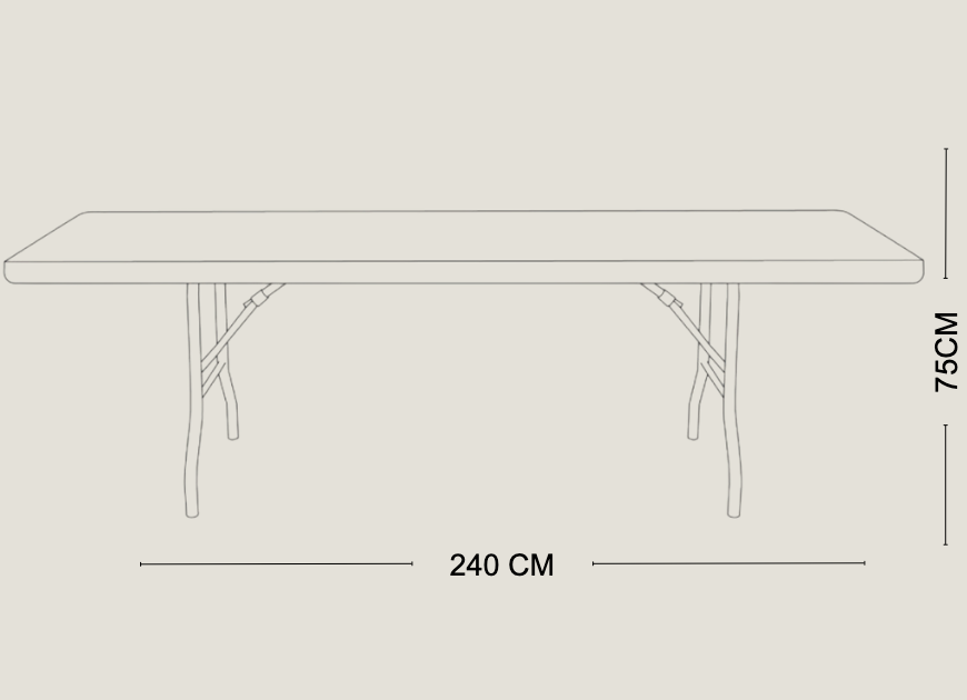 Mesa Tablón Rectangular