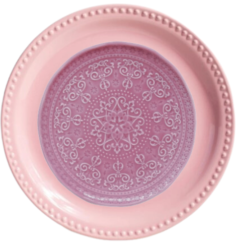 Vajilla Talavera Rosa Fuerte