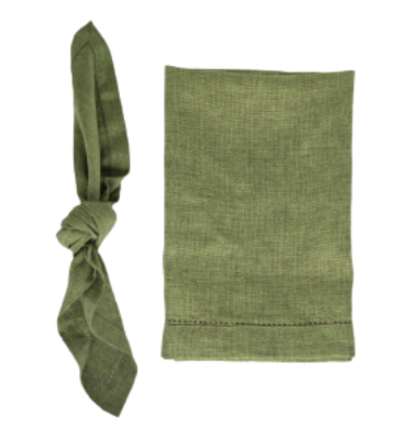 Servilleta Jaspeada Verde Olivo
